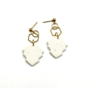 Pendientes Art Déco hexágonos - Geometría en tendencia