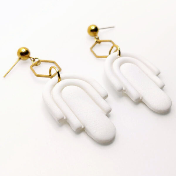 Pendientes Art Déco hexágonos - Geometría en tendencia