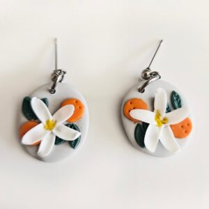 Pendientes de Azahar - Diseño Artesanal Hecho a Mano en Arcilla Polimérica