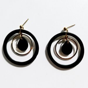 Pendientes Diana - Diseño Artesanal con Arcilla Polimérica y un Aro de Latón