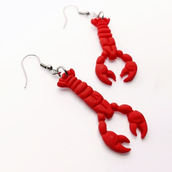 Pendientes de Langosta - Diseño original y artesanal único - Imagen 2