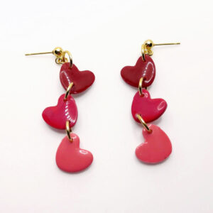 Pendientes Tres Corazones - Elegancia romántica en cada detalle - Imagen 2