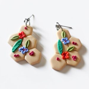 Pendientes panal de abeja – Joyería artesanal inspirada en la naturaleza