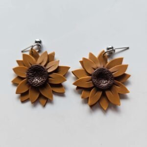 Pendientes de forma de girasol