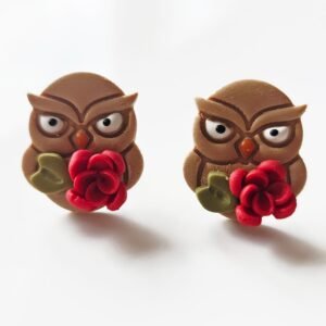 Pendientes de botón elegantes y ligeros – Joyería artesanal única