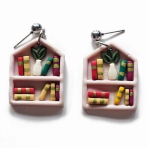 Pendientes Refugio. Joyería artesanal para amantes de los libros